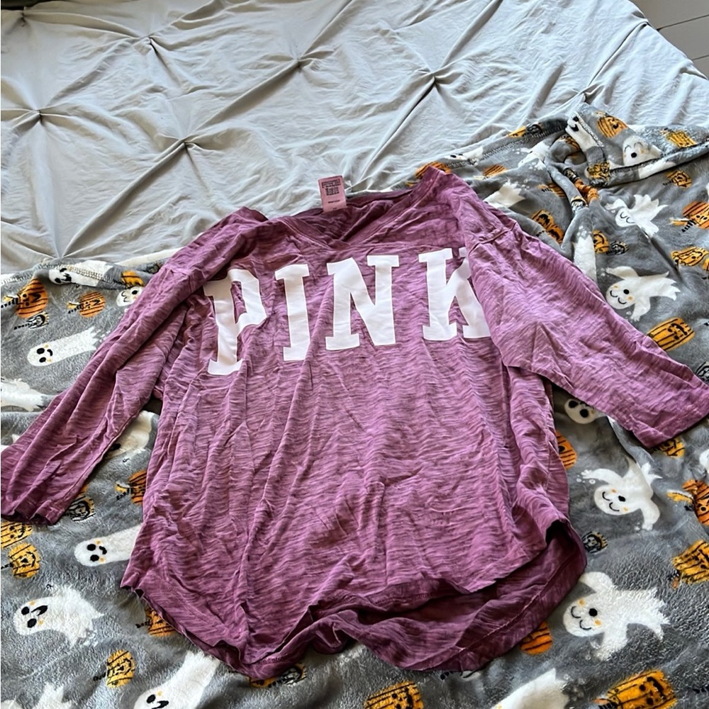 PINK Victoria's Secret Purple Long Sleeve Tee
